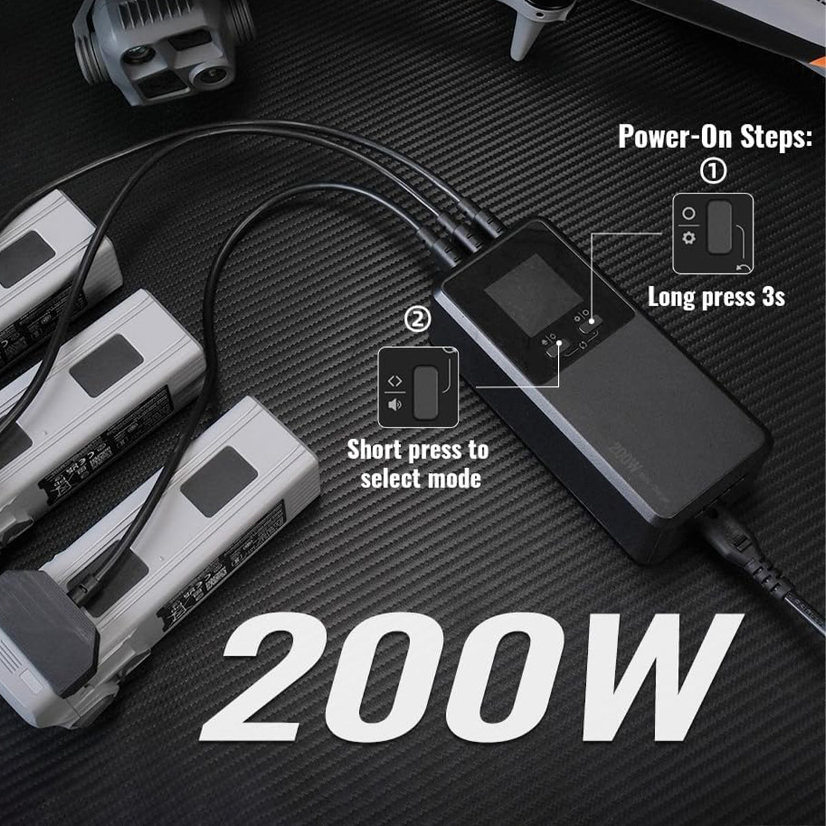 200W Cargador Múltiple de Batería | Matrice 4 Series
