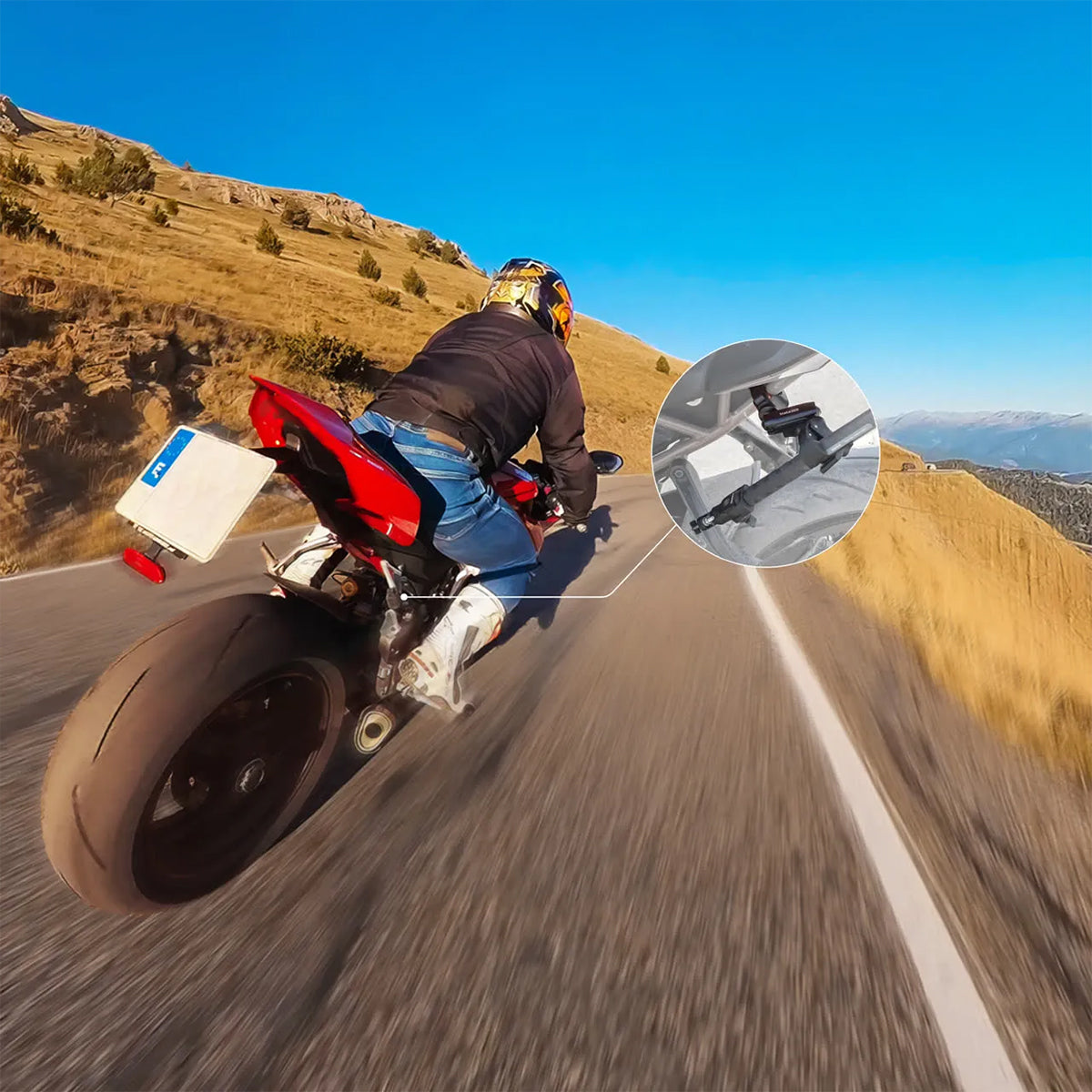 Soporte de Pinzas para Selfie Stick en Motocicleta | Insta360