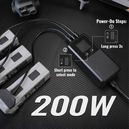 200W Cargador Múltiple de Batería | Matrice 4 Series