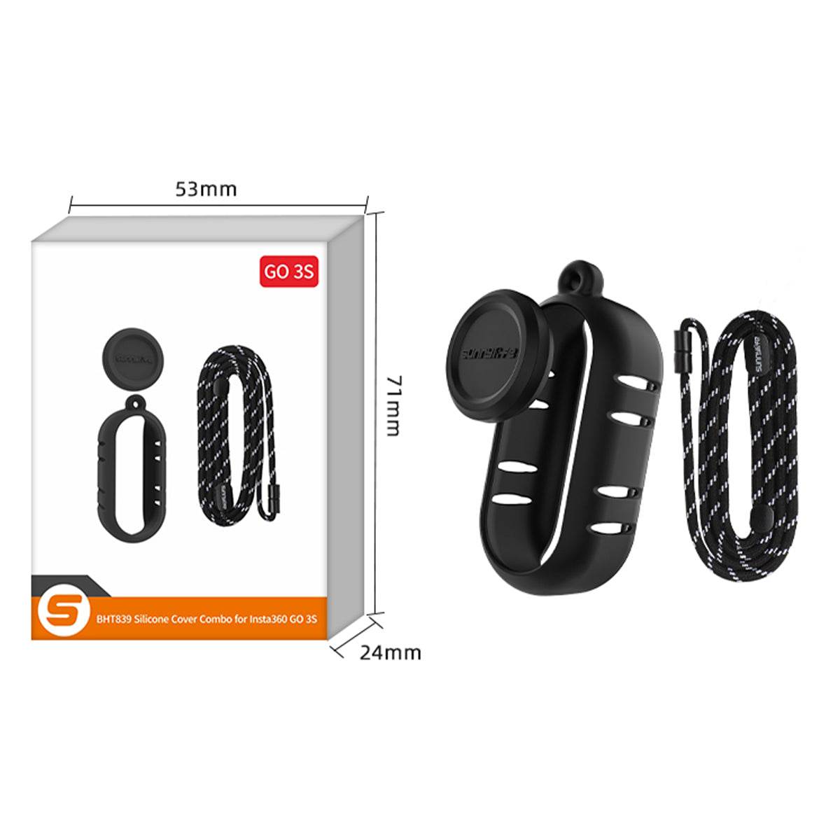 Funda Protector de Silicona con Strap Correa| Insta360 GO 3S.