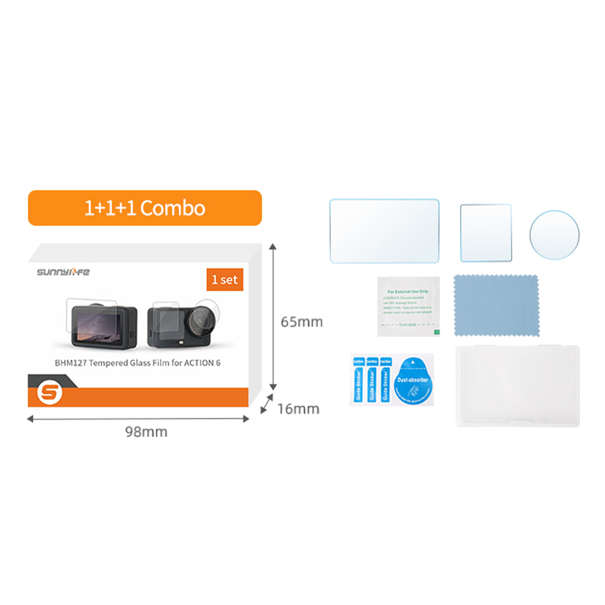 Protector de Pantalla de Vidrio Templado | DJI Osmo Action 6