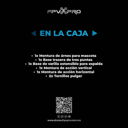 Montura de Arnés para Mascotas (L) | Insta360 - Fpv Pro Robotics