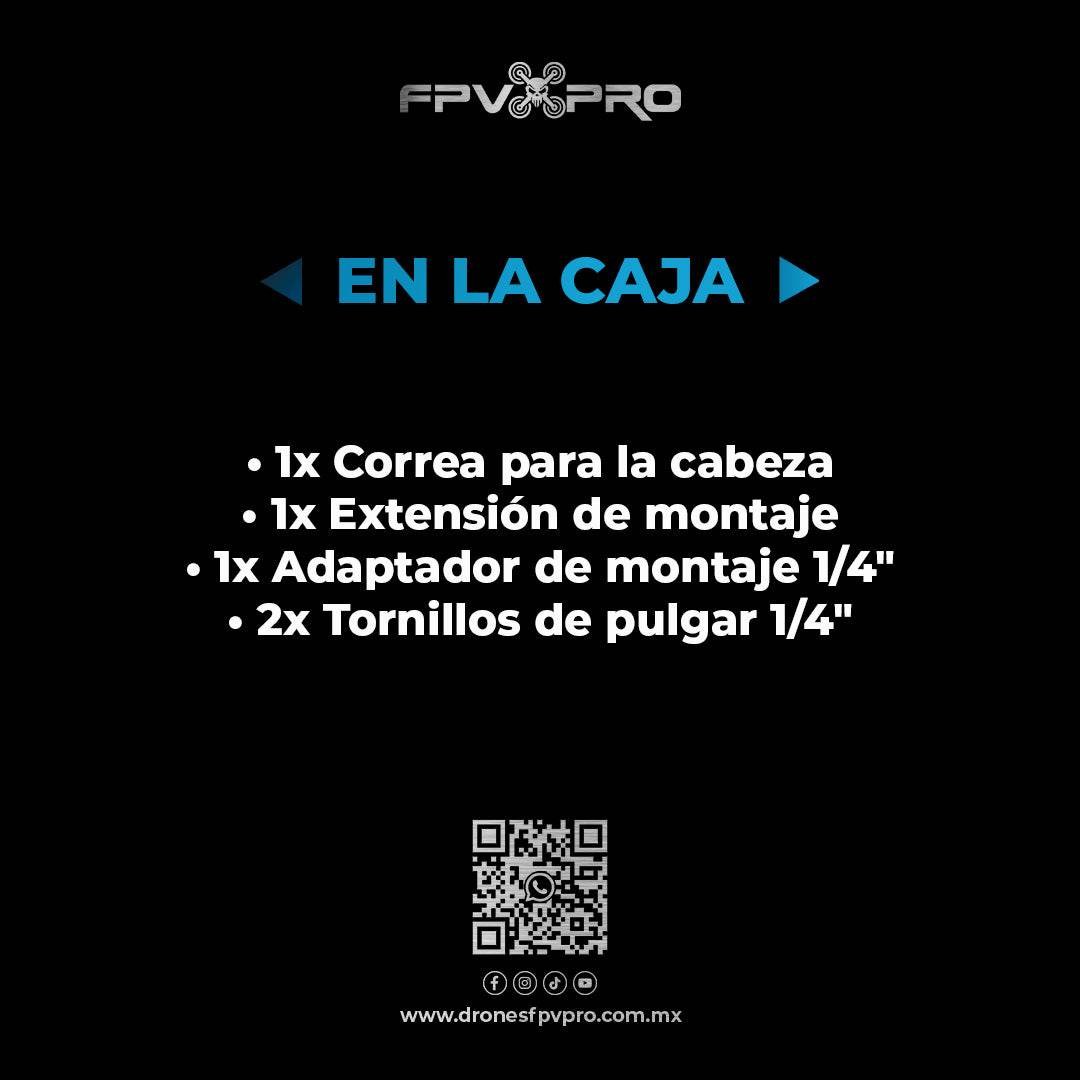 Correa para la Cabeza | Insta360 X3/GO3 - Fpv Pro Robotics