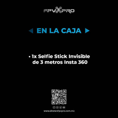 Selfie Stick Invisible 3 Metros | Insta360 - Fpv Pro Robotics