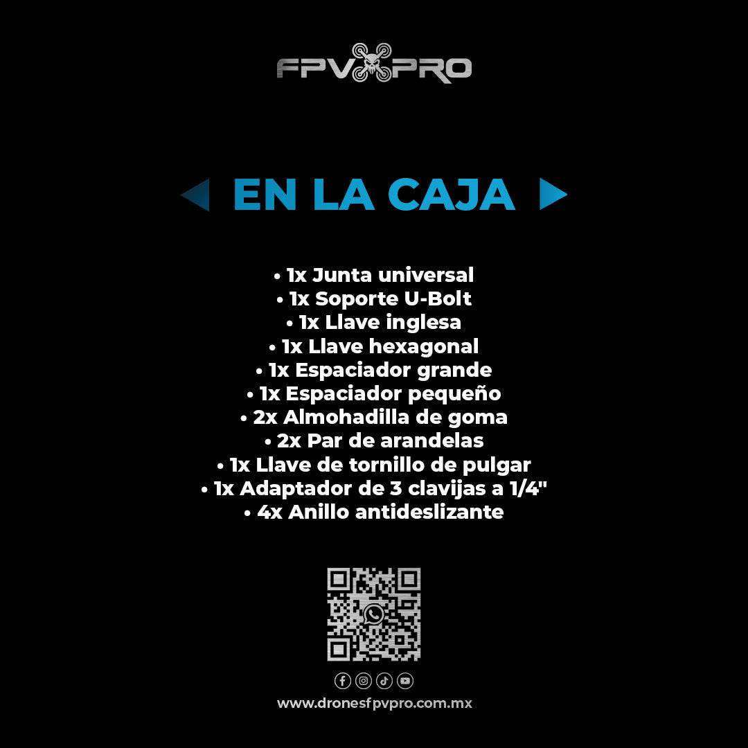 Soporte U-Bolt para Motocicleta | Insta360 X3/GO3/X4 - Fpv Pro Robotics