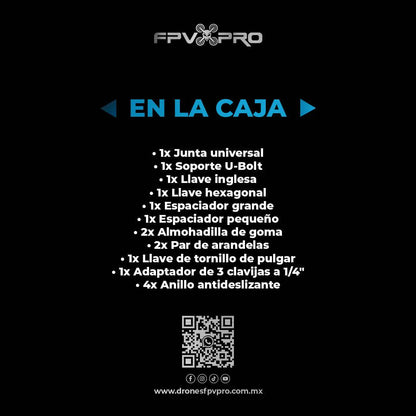 Soporte U-Bolt para Motocicleta | Insta360 X3/GO3/X4 - Fpv Pro Robotics