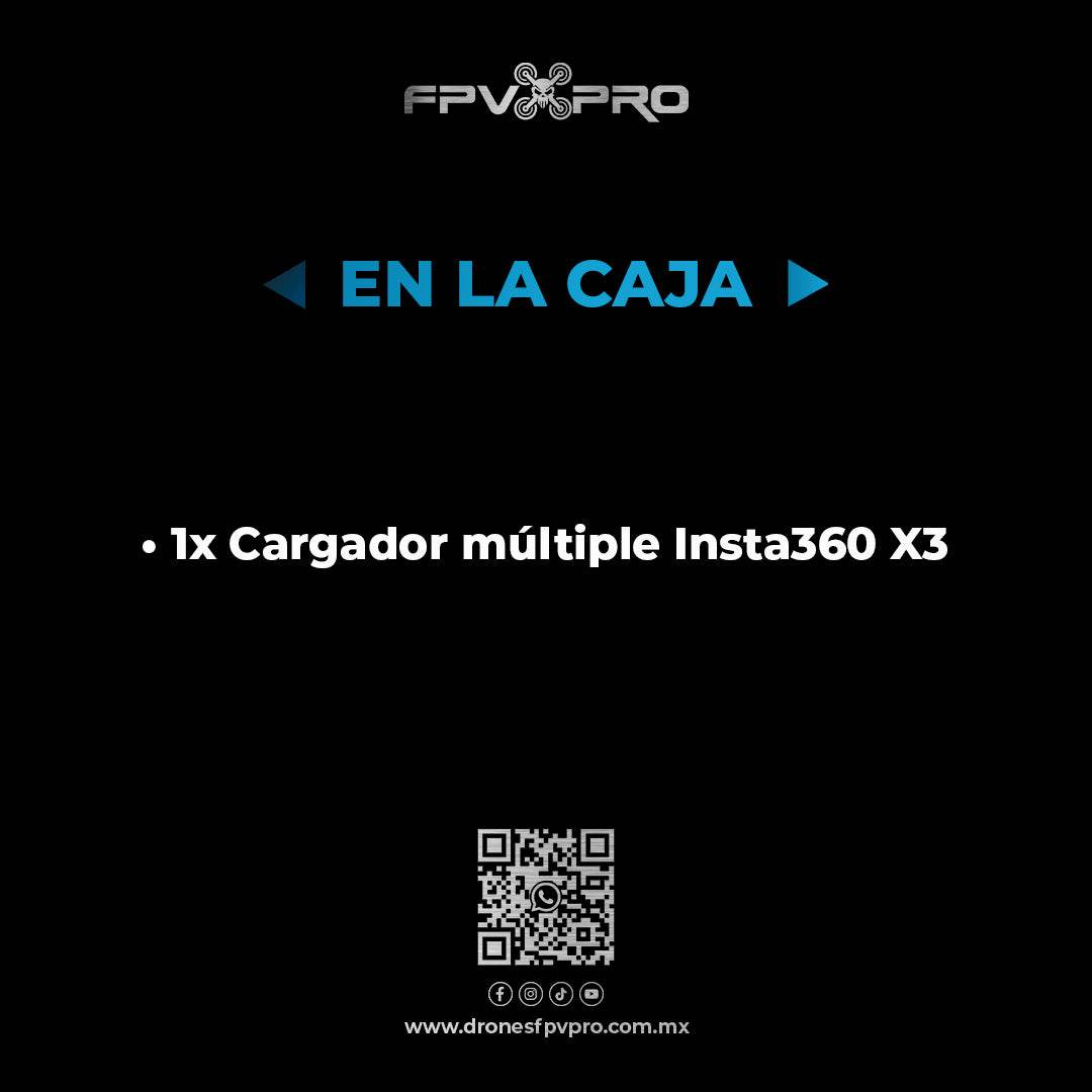 Cargador Multiple Ultra para Batería de Insta360 X3 - Fpv Pro Robotics